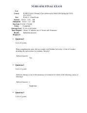 nurs 6541|NURS 6541 FINAL EXAM NURS 6541 Primary Care of .